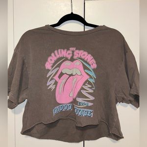 rolling stones cropped tee